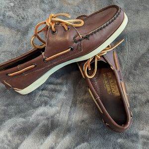 Sebago Womens Size 8.5 W Docksides Boat Shoe Dark Brown